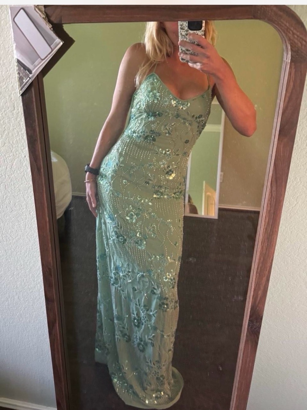 Peppermayo Seafoam Embellished Maxi Slip Dress - Picture 3 of 3